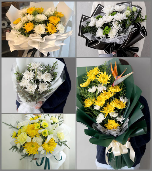 江苏泰州泰兴市新街镇白事花束代送